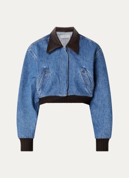 IRO Dames Audace cropped jack van denim met steekzakken in de kleur Indigo