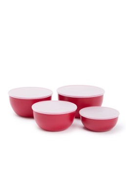 KitchenAid Kom met deksel set van 4 Rood - Deal
