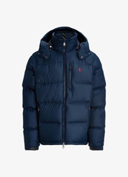 Ralph Lauren Heren Gorham puffer jack met ritszakken in de kleur Collection Navy / Donkerblauw