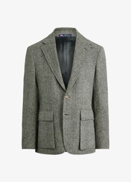Ralph Lauren Heren Regular fit colbert met klepzakken in de kleur Black And Cream / Zwart