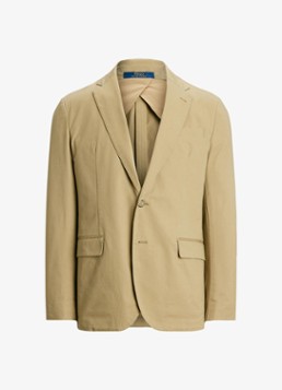 Ralph Lauren Heren Slim fit colbert met klepzakken in de kleur Monument Tan / Beige