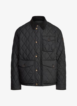 Ralph Lauren Heren Beaton gewatteerd jack met klepzakken in de kleur Polo Black / Zwart