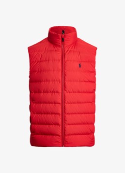 Ralph Lauren Heren Colden bodywarmer met logoborduring in de kleur RL 2000 Red / Rood