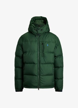 Ralph Lauren Heren Gorham puffer jack met donsvulling en ritszakken in de kleur Bottle Green / Donkergroen