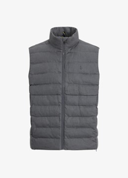 Ralph Lauren Heren Colden bodywarmer met logoborduring in de kleur Grey Cast / Grijs