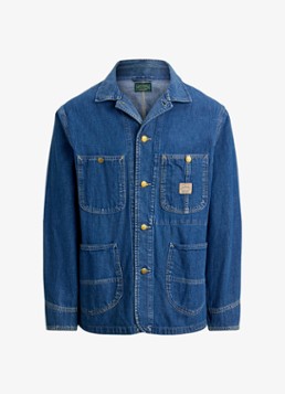 Ralph Lauren Heren Spijkerjas met opgestikte zakken in de kleur Sawmill / Blauw