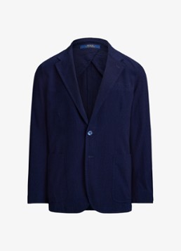 Ralph Lauren Heren Modern fit colbert met ribstructuur en opgestikte zakken in de kleur Indigo
