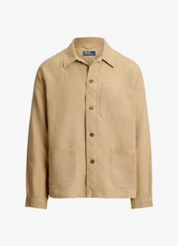 Ralph Lauren Heren Jack van linnen met opgestikte zakken in de kleur Coastal Beige / Beige
