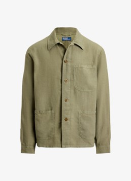 Ralph Lauren Heren Jack van linnen met opgestikte zakken in de kleur Sage Green / Groen