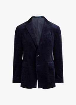 Ralph Lauren Heren Slim fit colbert van corduroy met klepzakken in de kleur Fall Navy-3TWO / Blauw