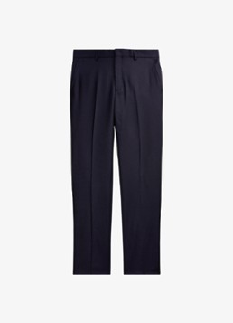 Ralph Lauren Heren Slim fit pantalon van wol met plooidetail in de kleur Classic Navy / Blauw