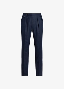 Ralph Lauren Heren Straight fit pantalon van linnen in de kleur Dark Navy-2WB9