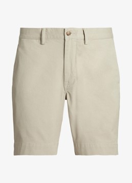 Ralph Lauren Heren Straight fit korte chino met stretch in de kleur Khaki Tan / Beige