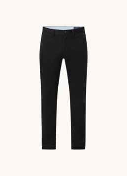 Ralph Lauren Heren Straight fit gewassen chino met stretch in de kleur Polo Black / Zwart