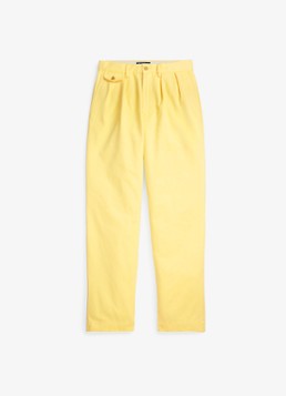 Ralph Lauren Heren Straight fit cropped chino met plooidetail in de kleur Corn Yellow-30RC