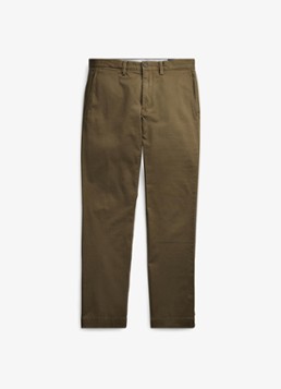 Ralph Lauren Heren Bedford straight fit chino met stretch in de kleur Canopy Olive / Olijfgroen