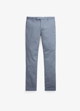 Ralph Lauren Heren Slim fit chino met steekzakken in de kleur Bay Blue / Blauw