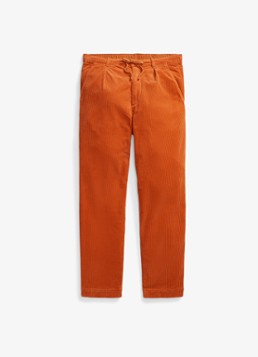 Ralph Lauren Heren Straight fit broek van corduroy in de kleur Charles Orange / Oranje