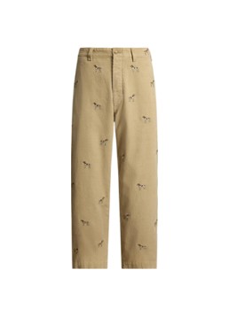 Ralph Lauren Heren Wide fit chino van corduroy in de kleur Paddock Tan / Beige