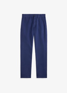 Ralph Lauren Heren Straight fit chino in linnenblend in de kleur Dusty Azure-31RH