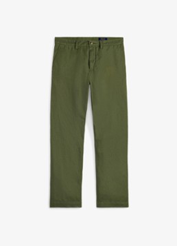 Ralph Lauren Heren Straight fit chino in linnenblend in de kleur Garden Trail-30Z6