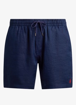Ralph Lauren Heren Straight fit korte broek van linnen in de kleur Newport Navy