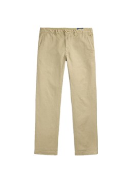 Ralph Lauren Heren Straight fit chino in linnenblend in de kleur Coastal Beige / Beige