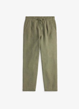 Ralph Lauren Heren Lateef relaxed fit broek van linnen in de kleur Sage Green / Groen