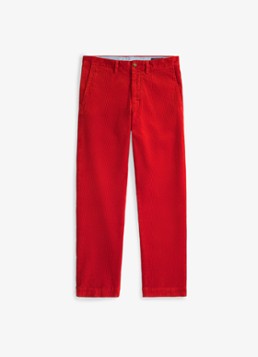 Ralph Lauren Heren Straight fit chino van corduroy met stretch in de kleur Ralph Red / Rood