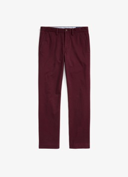Ralph Lauren Heren Bedford straight fit chino met stretch in de kleur Rich Ruby / Rood