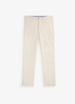 Ralph Lauren Heren Straight fit chino van corduroy met stretch in de kleur Warm White / Gebroken wit