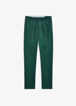 Ralph Lauren Heren Bedford straight fit chino met stretch in de kleur Canopy Olive / Olijfgroen