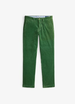 Ralph Lauren Heren Straight fit chino van corduroy met stretch in de kleur Meadow Green / Groen