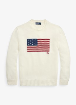 Ralph Lauren Heren Fijngebreide trui met logo in de kleur Deckwash White / Wit