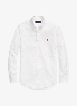 Ralph Lauren Heren Slim fit overhemd met logoborduring in de kleur Bsr White - Wit