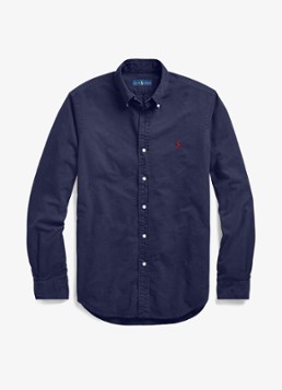 Ralph Lauren Heren Slim fit overhemd met button down-kraag in de kleur Rl Navy / Donkerblauw