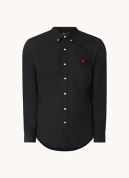 Ralph Lauren Heren Slim fit button-down overhemd van katoen in de kleur Polo Black
