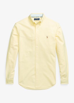 Ralph Lauren Heren Oxford slim fit overhemd met button down kraag in de kleur Yellow Oxford