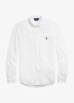 Ralph Lauren Heren Regular fit overhemd van piqué katoen in de kleur White / Wit