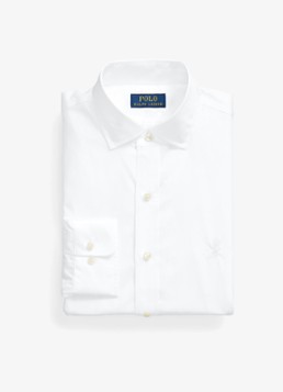 Ralph Lauren Heren Custom fit overhemd met logoborduring in de kleur White