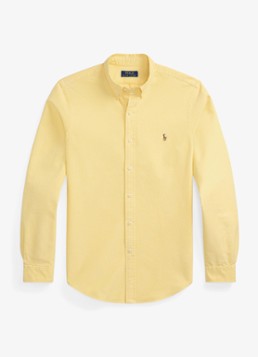 Ralph Lauren Heren Oxford custom fit overhemd met button down kraag in de kleur Yellow Oxford / Geel