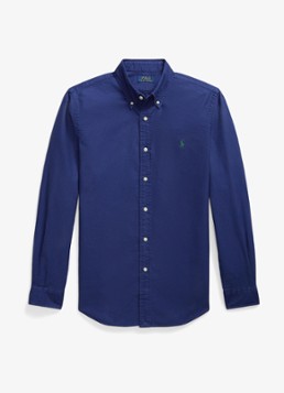 Ralph Lauren Heren Slim fit overhemd met button down-kraag in de kleur Freshwater / Donkerblauw