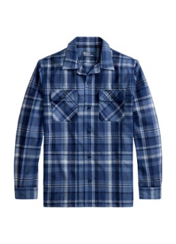 Ralph Lauren Heren Classic fit overhemd van wol met ruitdessin in de kleur Blue Heather / Blauw