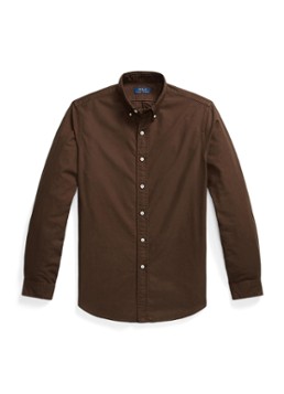 Ralph Lauren Heren Custom fit overhemd met logoborduring in de kleur Garden Trail