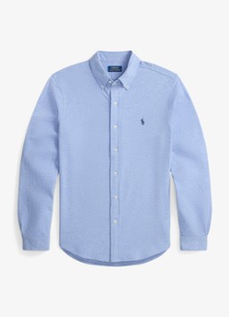 Ralph Lauren Heren Regular fit overhemd van piqué katoen in de kleur Classic Camel Heather / Beige