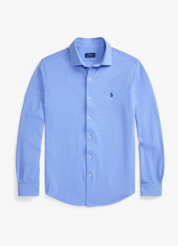 Ralph Lauren Heren Regular fit overhemd met logo in de kleur Canvas Blue / Blauw