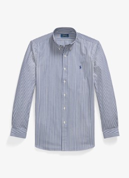 Ralph Lauren Heren Custom fit overhemd met streepprint in de kleur 4655A Navy
