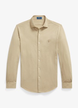 Ralph Lauren Heren Regular fit overhemd met logoborduring in de kleur RL Khaki / Khaki