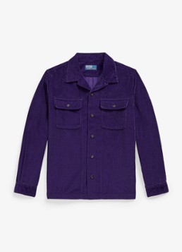 Ralph Lauren Heren Classic corduroy overhemd met kraag in de kleur Paars