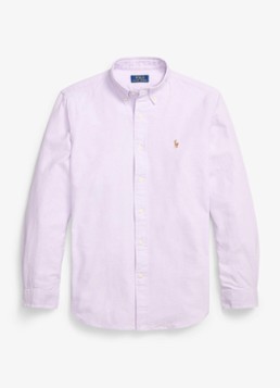 Ralph Lauren Heren Oxford custom fit overhemd met button down kraag in de kleur Light Lilac / Lila